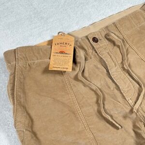 Faherty Brand Stretch Terry Corduroy Utility Pants Barley Tan XXL MBF2508 NEW